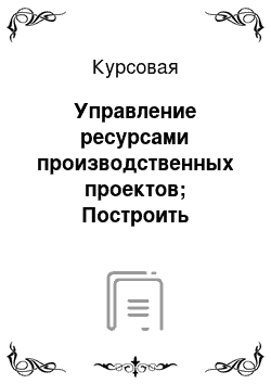 Курсовая: Управление ресурсами производственных проектов; Построить сетевую модель. Рассчитать параметры сетевого графика