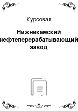 Курсовая: Нижнекамский нефтеперерабатывающий завод