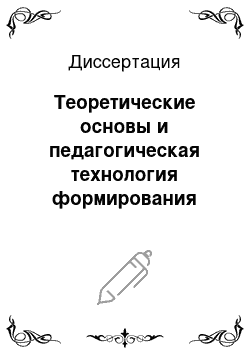 Диссертация: Теоретические основы и педагогическая технология формирования рационального стиля учебной деятельности у студентов университета