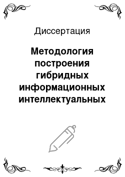 Диссертация: Методология построения гибридных информационных интеллектуальных систем поддержки принятия решений на основе параметрических логик в слабо структурированных предметных областях