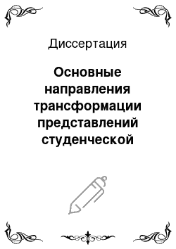 Диссертация: Основные направления трансформации представлений студенческой молодежи региона о справедливости в 80-90 гг. XX в.: Опыт социологического анализа проблемы в Алтайском крае