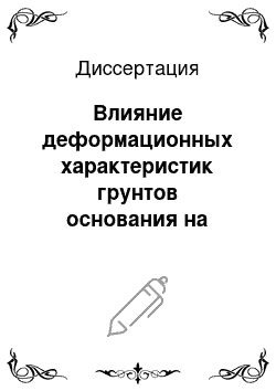 Диссертация: Влияние деформационных характеристик грунтов основания на работу стенки и днища резервуара