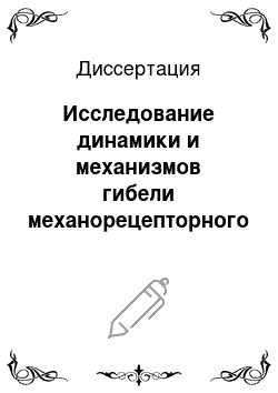 Диссертация: Исследование динамики и механизмов гибели механорецепторного нейрона речного рака при фотодинамическом воздействии