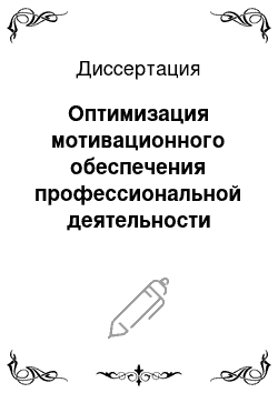 Диссертация: Оптимизация мотивационного обеспечения профессиональной деятельности летного состава военно-транспортной авиации в современных условиях