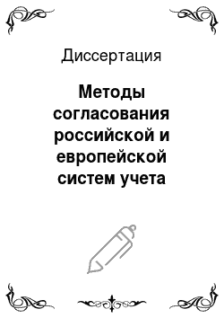 Диссертация: Методы согласования российской и европейской систем учета трудоемкости освоения образовательных программ
