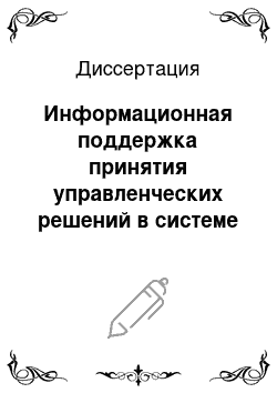 Диссертация: Информационная поддержка принятия управленческих решений в системе планирования производства ремонтных работ на газопроводах