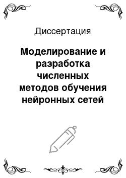 Диссертация: Моделирование и разработка численных методов обучения нейронных сетей суперпозиционной линейно-нелинейной структуры