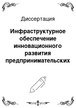 Диссертация: Инфраструктурное обеспечение инновационного развития предпринимательских сетей в строительстве