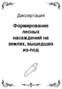 Диссертация: Формирование лесных насаждений на землях, вышедших из-под сельскохозяйственного использования, в таежной зоне Пермского края