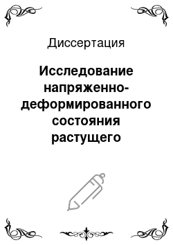 Диссертация: Исследование напряженно-деформированного состояния растущего материала