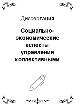 Диссертация: Социально-экономические аспекты управления коллективными формами организации труда: На примере предприятий сельхозмашиностроения