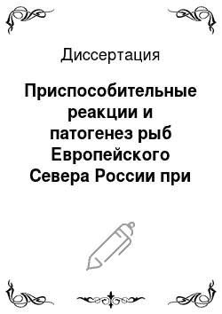 Диссертация: Приспособительные реакции и патогенез рыб Европейского Севера России при антропогенном воздействии
