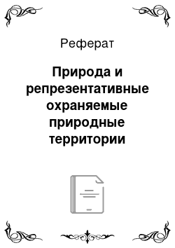 Реферат: Природа и репрезентативные охраняемые природные территории региона