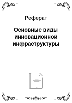 Реферат: Основные виды инновационной инфраструктуры