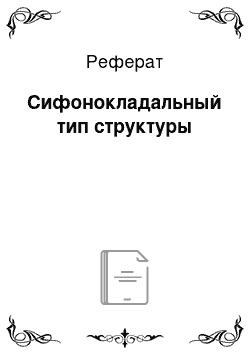 Реферат: Сифонокладальный тип структуры