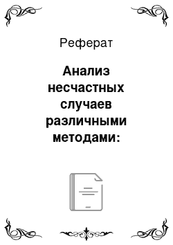 Реферат: Анализ несчастных случаев различными методами: статистический, групповой, монографический, топографический и др