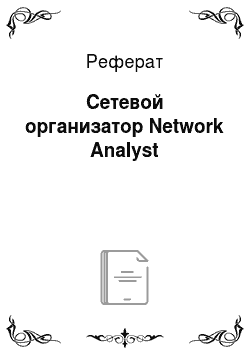 Реферат: Сетевой организатор Network Analyst