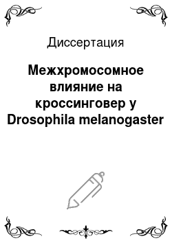 Диссертация: Межхромосомное влияние на кроссинговер у Drosophila melanogaster
