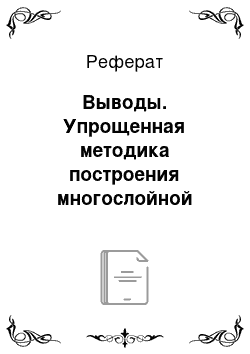 Реферат: Выводы. Упрощенная методика построения многослойной онтологической модели предметной области