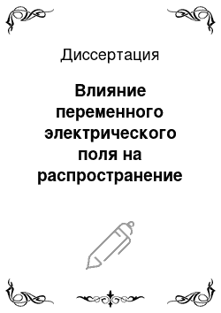 Диссертация: Влияние переменного электрического поля на распространение уединенных электромагнитных волн в полупроводниковых сверхрешетках