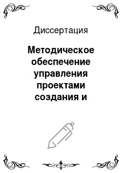 Диссертация: Методическое обеспечение управления проектами создания и развития сбытовых сетей российских нефтяных компаний