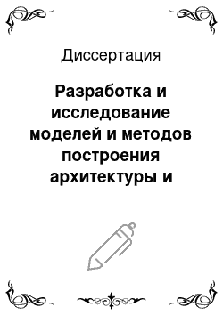 Диссертация: Разработка и исследование моделей и методов построения архитектуры и инструментальных средств для динамических интеллектуальных систем