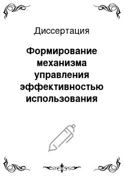 Диссертация: Формирование механизма управления эффективностью использования ТЭР на промышленных предприятиях