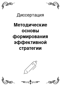 Диссертация: Методические основы формирования эффективной стратегии продвижения товаров на российский потребительский рынок