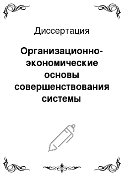 Диссертация: Организационно-экономические основы совершенствования системы управления энергетическим производством