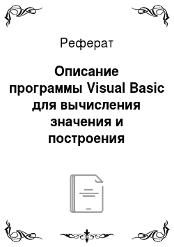 Реферат: Описание программы Visual Basic для вычисления значения и построения графика финансового показателя