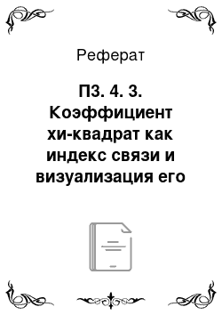 Реферат: П3. 4. 3. Коэффициент хи-квадрат как индекс связи и визуализация его структуры