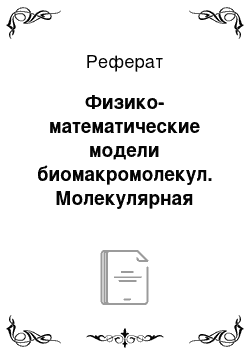 Реферат: Физико-математические модели биомакромолекул. Молекулярная динамика