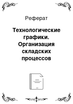 Реферат: Технологические графики. Организация складских процессов