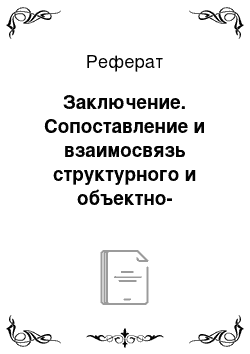 Реферат: Заключение. Сопоставление и взаимосвязь структурного и объектно-ориентированного подходов к проектированию программного обеспечения распределенных информационных систем