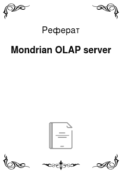 Реферат: Mondrian OLAP server