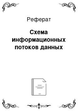 Реферат: Схема информационных потоков данных