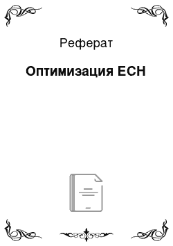 Реферат: Оптимизация ЕСН