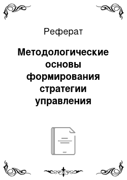 Реферат: Методологические основы формирования стратегии управления персоналом в организации