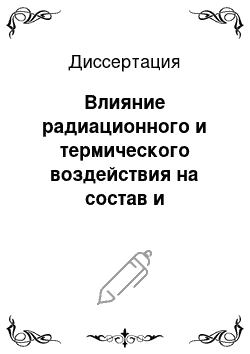 Диссертация: Влияние радиационного и термического воздействия на состав и структуру алмазоподобных водородсодержащих углеродных пленок