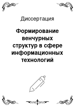 Диссертация: Формирование венчурных структур в сфере информационных технологий