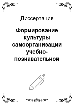 Диссертация: Формирование культуры самоорганизации учебно-познавательной деятельности курсантов военного вуза