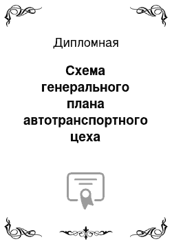 Дипломная: Схема генерального плана автотранспортного цеха