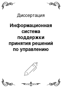 Диссертация: Информационная система поддержки принятия решений по управлению эргатическими структурами