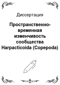 Диссертация: Пространственно-временная изменчивость сообщества Harpacticoida (Copepoda) литорали Белого моря