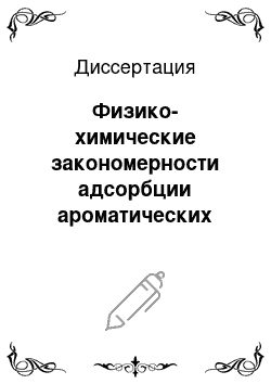 Диссертация: Физико-химические закономерности адсорбции ароматических соединений и их проявление в высокоэффективной жидкостной хроматографии