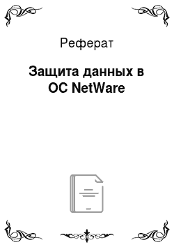 Реферат: Защита данных в ОС NetWare