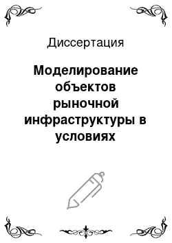 Диссертация: Моделирование объектов рыночной инфраструктуры в условиях развивающейся конкурентной среды