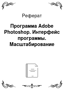 Реферат: Программа Adobe Photoshop. Интерфейс программы. Масштабирование