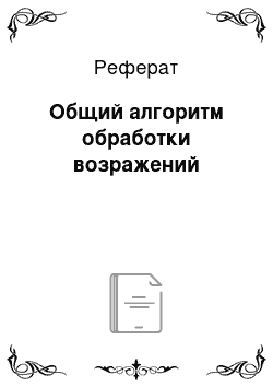 Реферат: Общий алгоритм обработки возражений