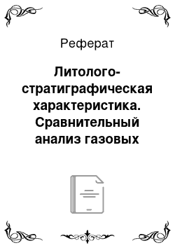 Реферат: Литолого-стратиграфическая характеристика. Сравнительный анализ газовых месторождений Приамударьинской области Туркменистана